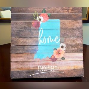 Wall Art “Indiana Home” wooden sign